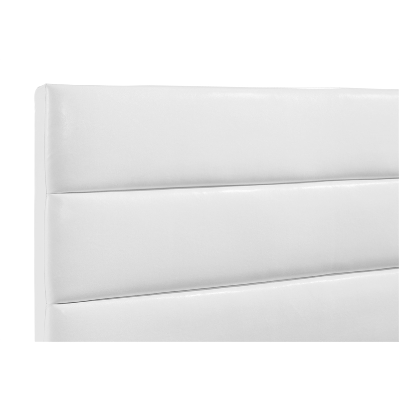 Felicity 53-inch Upholstered Eastern King Platform Bed White