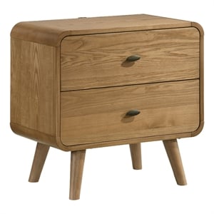Robyn 2-drawer Nightstand Bedside Table Light Ash