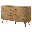 Robyn 6-drawer Bedroom Dresser Light Ash