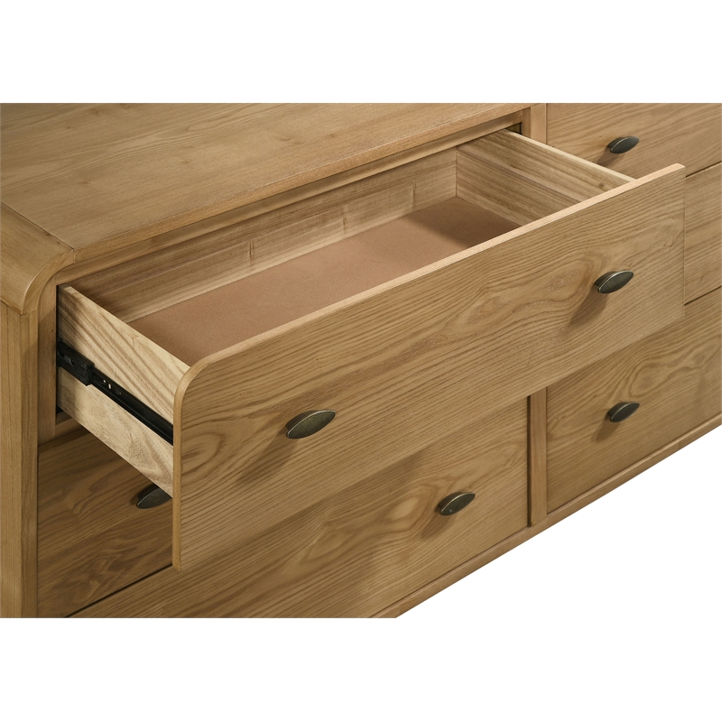 Robyn 6-drawer Bedroom Dresser Light Ash