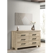 Oakglen 6-drawer Bedroom Dresser Weathered Oak