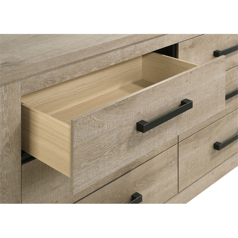 Oakglen 6-drawer Bedroom Dresser Weathered Oak
