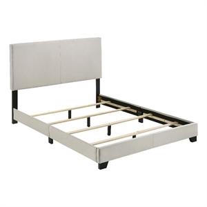 Dorian Fabric Upholstered Full Panel Bed Cream