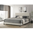 Dorian Fabric Upholstered Eastern King Panel Bed Cream