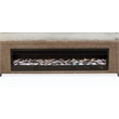 Senna Upholstered Eastern King Audio Flame Visualizer Bed Brown