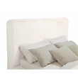Rebecca Faux Fur Upholstered Queen Bed Cream