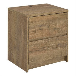 Westpark 2-drawer Nightstand LED Lights and USB Mango