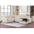 Devonshire Sleeper Sectional Sofa Storage Chaise Camel