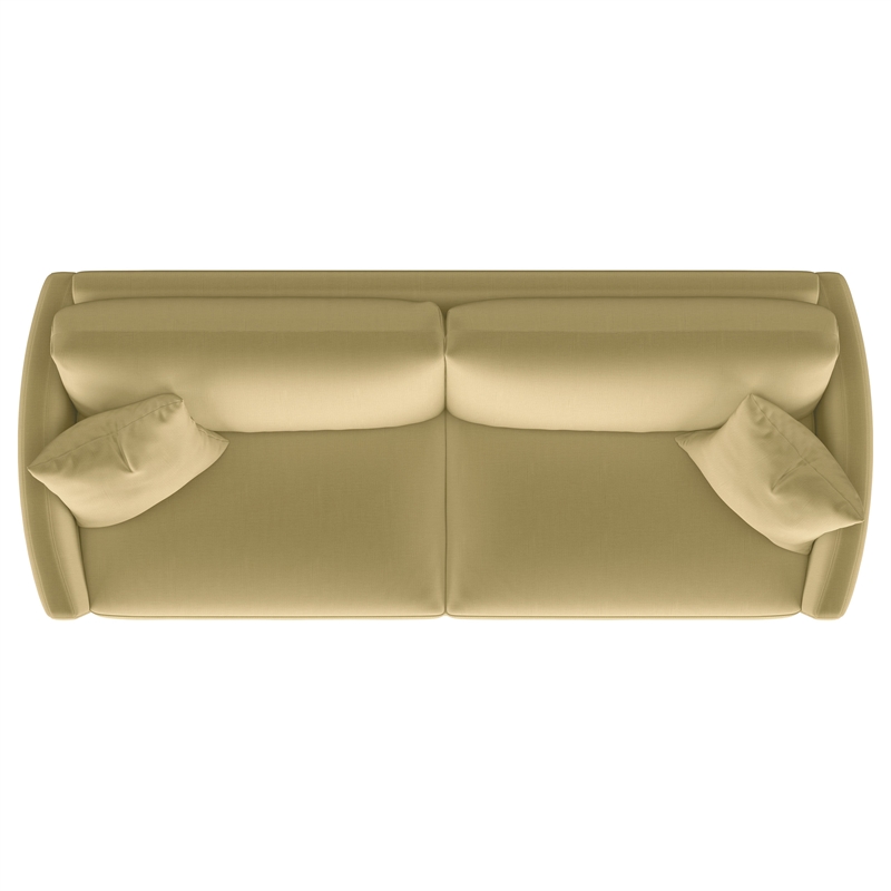Corliss Upholstered Curved Track Arm Sofa Camel