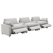 Coaster Collins 5-piece Fabric Power Reclining Home Theater Seating Gray