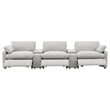 Coaster Collins 5-piece Fabric Power Reclining Home Theater Seating Gray