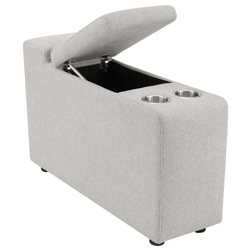 Coaster Collins 5-piece Fabric Power Reclining Home Theater Seating Gray