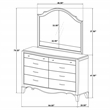 Coaster Revello 8-Drawer Wood Bedroom Dresser with Mirror in Washed Mango Brown