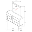 Robyn 6-drawer Bedroom Dresser and Mirror Light Ash