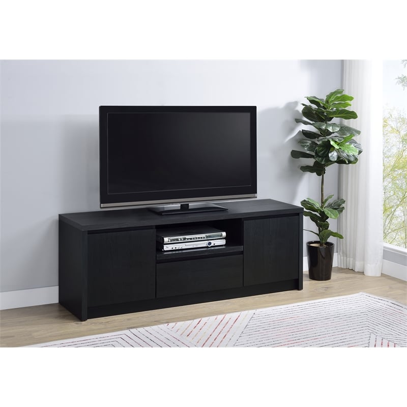Winfield 60-inch 2-door TV Stand Media Console Black