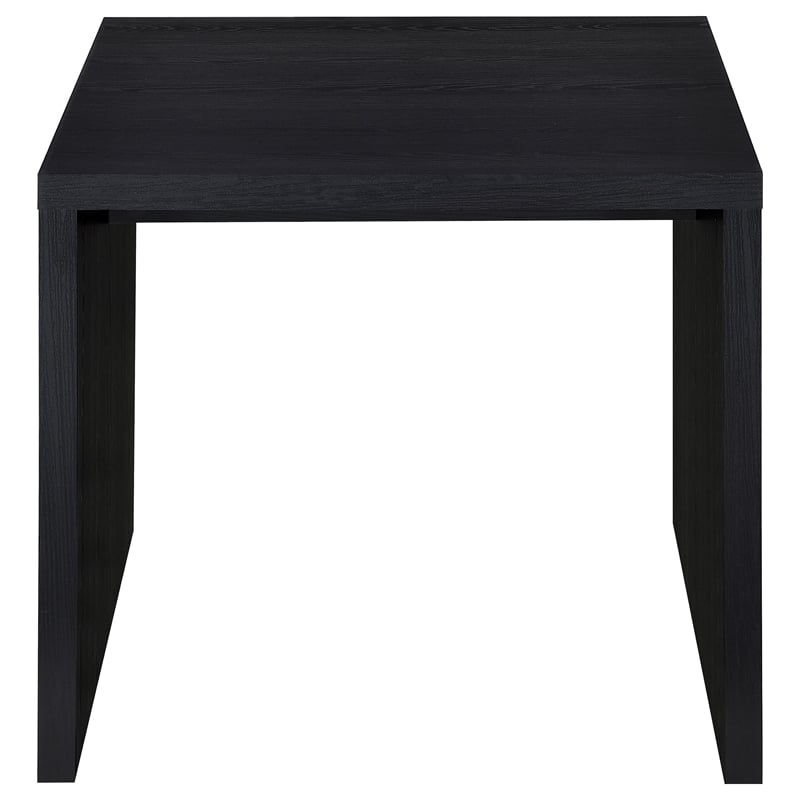 Knapp Engineered Wood Square Side End Table Black