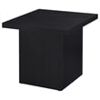 Devar Square Engineered Laminate End Side Table Black