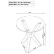 Kenzie Round Tempered Glass Top End Side Table Chrome