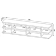 Cartmill 78-inch 2-tier TV Stand Media Console Black