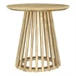 Touhy Round Solid Wood End Side Table Natural Mango