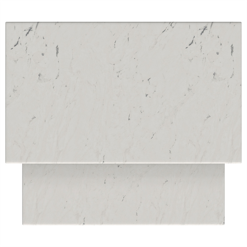 Ebby 2-piece Genuine Marble Top Nesting Coffee Tables White