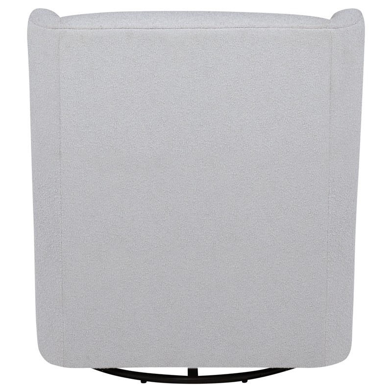 Serra Boucle Upholstered Swivel Glider Dove Grey