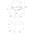 Winter Upholstered Hydraulic Lift Top Storage Ottoman Beige