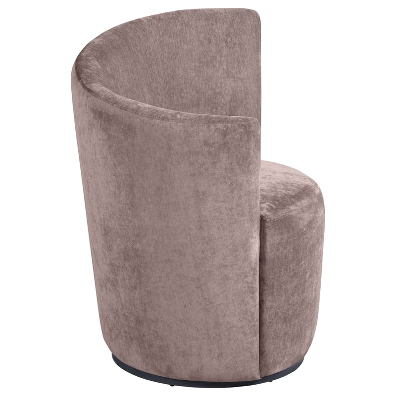 nueva upholstered swivel chair curved backrest blush