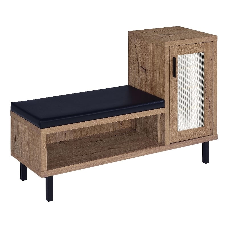 Teller 1-door Entryway Shoe Storage Bench Natural Oak