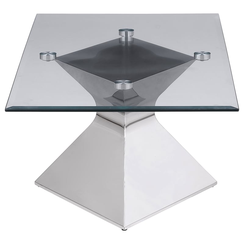 Jenny 2-piece Rectangular Coffee and End Table Set Chrome