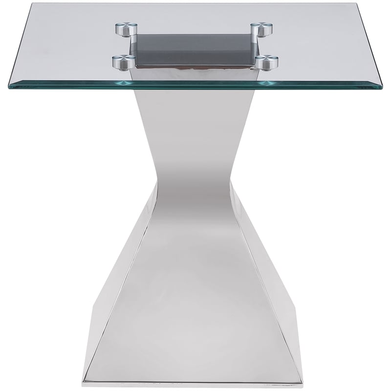 Jenny 2-piece Rectangular Coffee and End Table Set Chrome