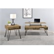 Fanning 2-piece Lift Top Coffee and End Table Set Golden Oak