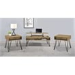 Fanning 3-piece Lift Top Coffee and End Table Set Golden Oak