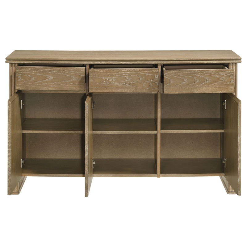 Adina 3-door 59-inch Sideboard Server Distressed Light Brown