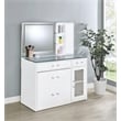 Flora 2-drawer Vanity Set with LED Mirror White High Gloss