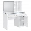 Flora 2-drawer Vanity Set with LED Mirror White High Gloss
