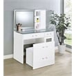 Flora 2-drawer Vanity Set with LED Mirror White High Gloss