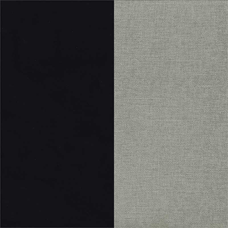 Flora 2-drawer Vanity Set with LED Mirror Black High Gloss