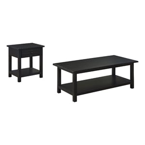 Payne 2-piece Coffee and 1-drawer End Table Set Java