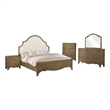 Coaster Revello 5-Piece Wood Eastern King Bedroom Set in Washed Mango Brown