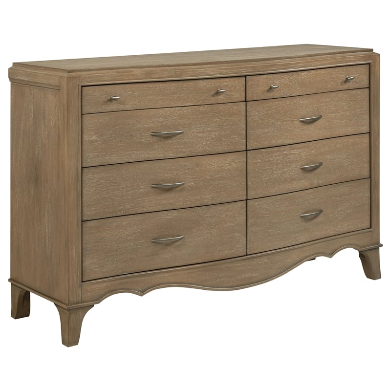 Coaster Revello 5-Piece Wood Queen Bedroom Set in Washed Mango Brown