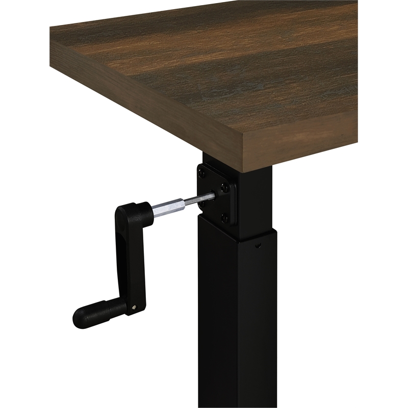 Westpark Height Adjustable Mobile Bedroom C-Table Dark Pine