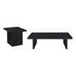 Max 2-piece Rectangular Coffee and End Table Set Black