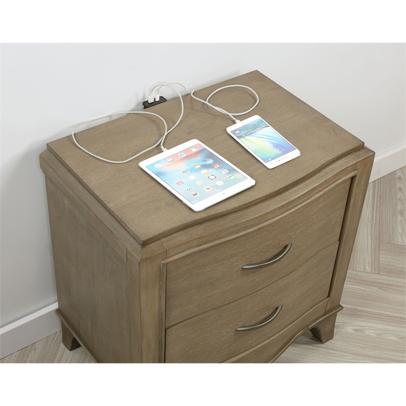 Coaster Revello 5-Piece Wood California King Bedroom Set in Washed Mango Brown