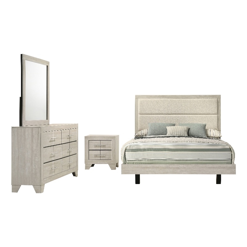 Trenton 4-piece Full Bedroom Set Rustic Cream