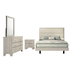 Trenton 4-piece Queen Bedroom Set Rustic Cream