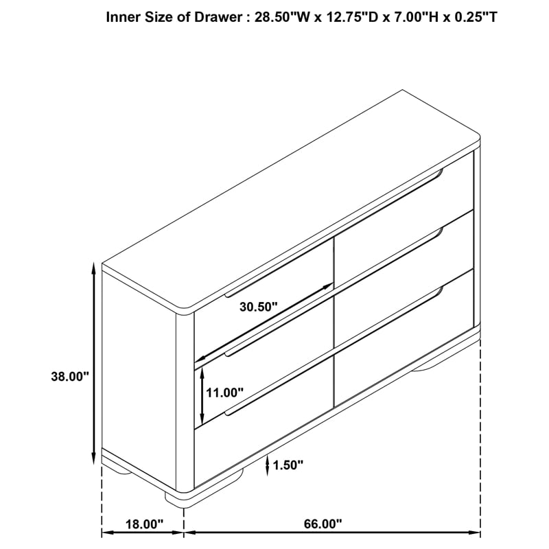 Ladera 4-piece Queen Bedroom Set Light Elm