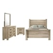 Oakglen 4-piece California King Bedroom Set Weathered Oak