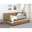 Calinda Wood Twin Daybed With Trundle Natural