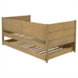 Calinda Wood Twin Daybed With Trundle Natural